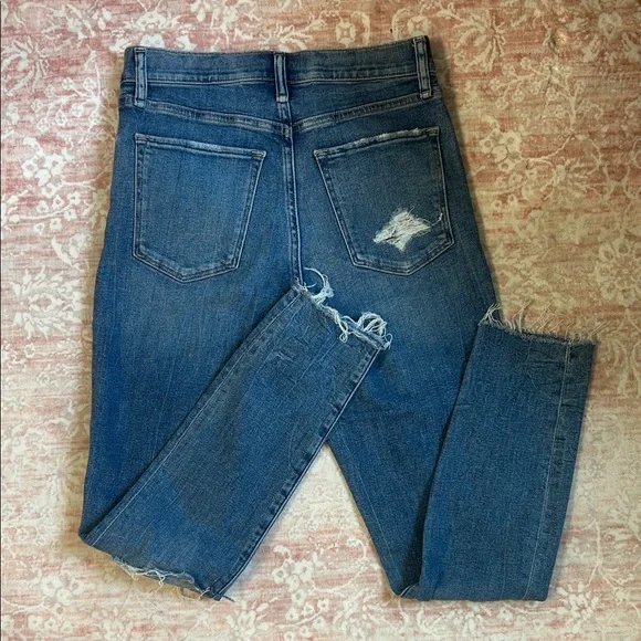 Abercrombie & Fitch Ripped Indigo Boyfriend Jeans - Picture 3 of 3